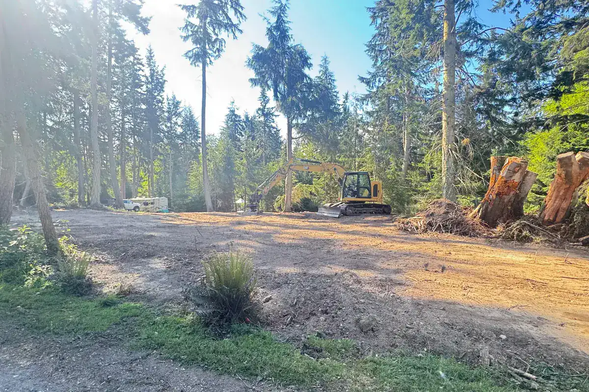 Cleared and graded ground ready to build on