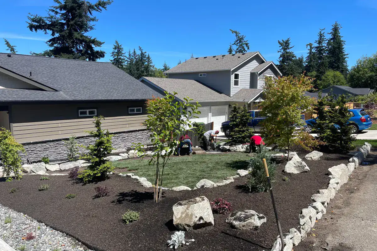 Finished landscape construction